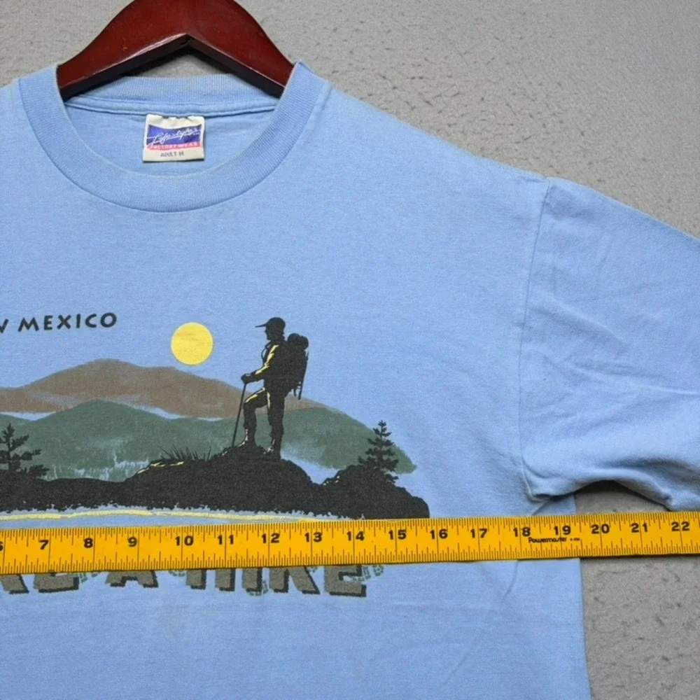 Lifestyles Resort Wear T-Shirt Mens M Blue New Mexico Take A Hike Vintage 90s